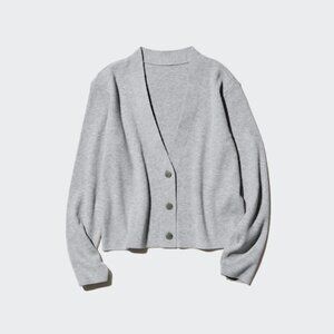 Uniqlo Washable Knit Ribbed Cardigan